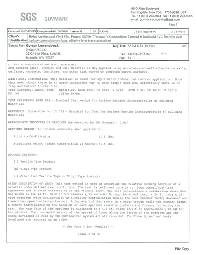 Fire Retardancy|Test by SGS