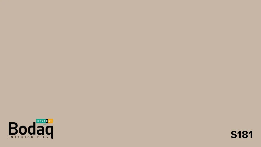 Bodaq Hyundai interior film sample S181 in a warm beige color, ideal for automotive interior customization