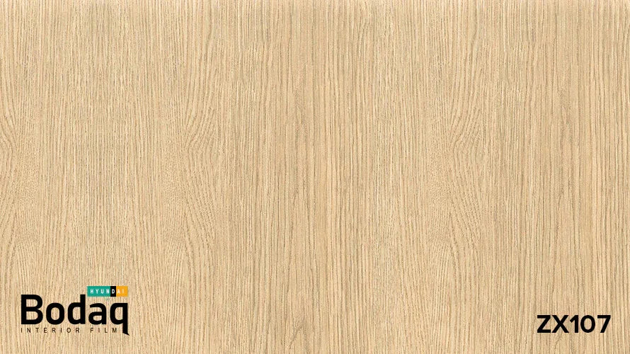 Light wood grain texture interior film by Bodaq with model number ZX107