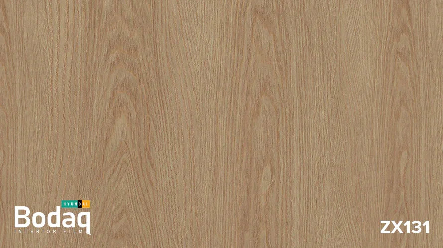 Bodaq wood grain interior film in natural oak finish with model number ZX131