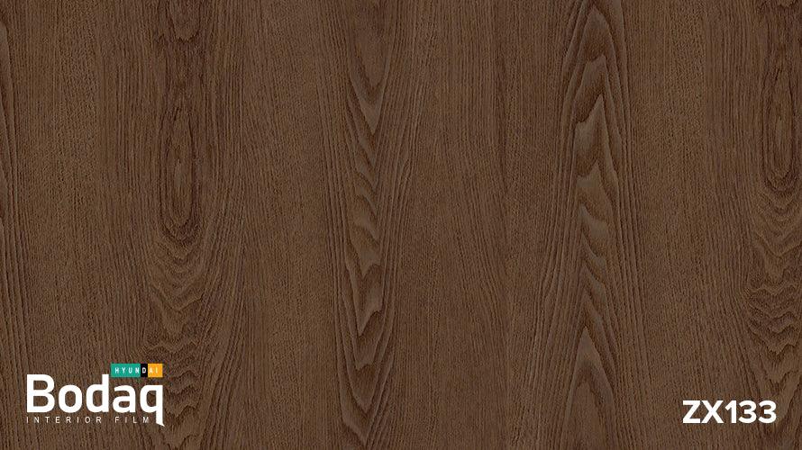 Bodaq interior film wood grain pattern in brown shade ZX133 for home decor