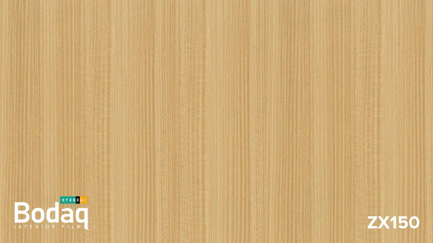 Bodaq Hyundai ZX150 wood grain interior film with natural light wood texture