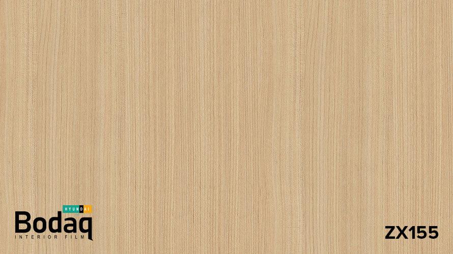 Light wood grain interior film sample ZX155 by Bodaq Hyundai, natural beige texture