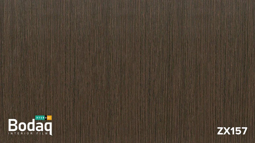 Bodaq Hyundai interior film wood grain texture in dark brown, model ZX157