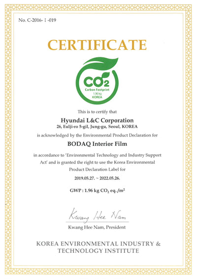 Certificate of Carbon Footprint